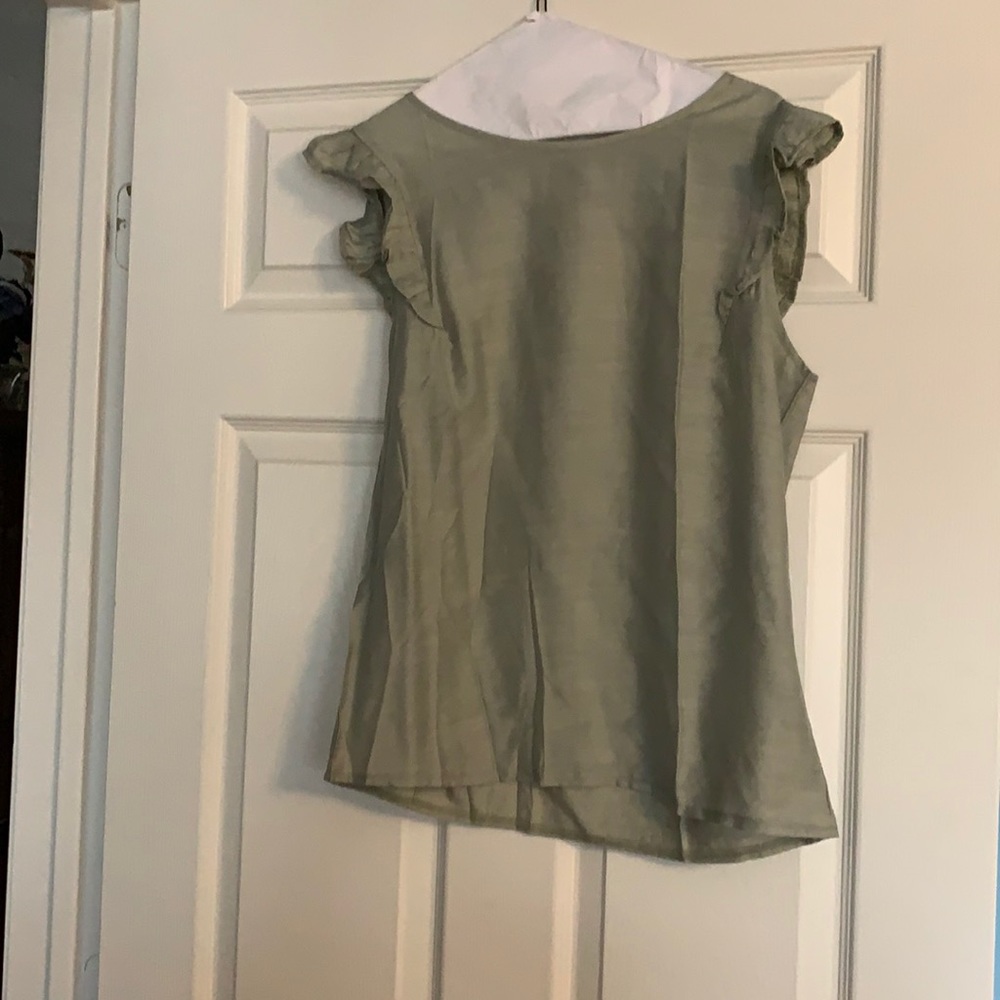Sage Green Ruffle Sleeve Tank